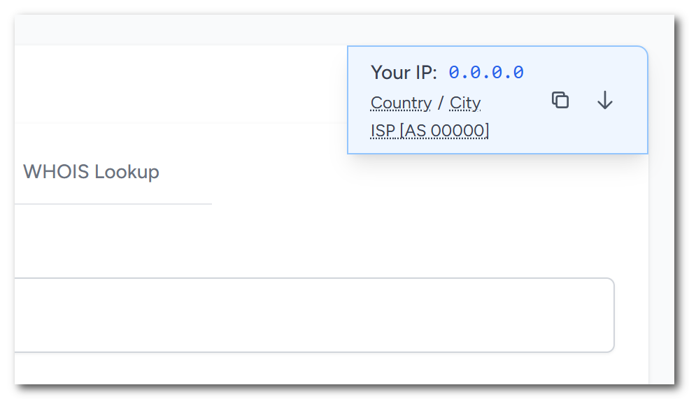 Enhanced IP Information Box